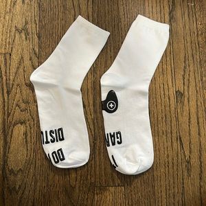 I’m Gaming Do Not Disturb Rubber Grip Stretchy Unisex White Socks